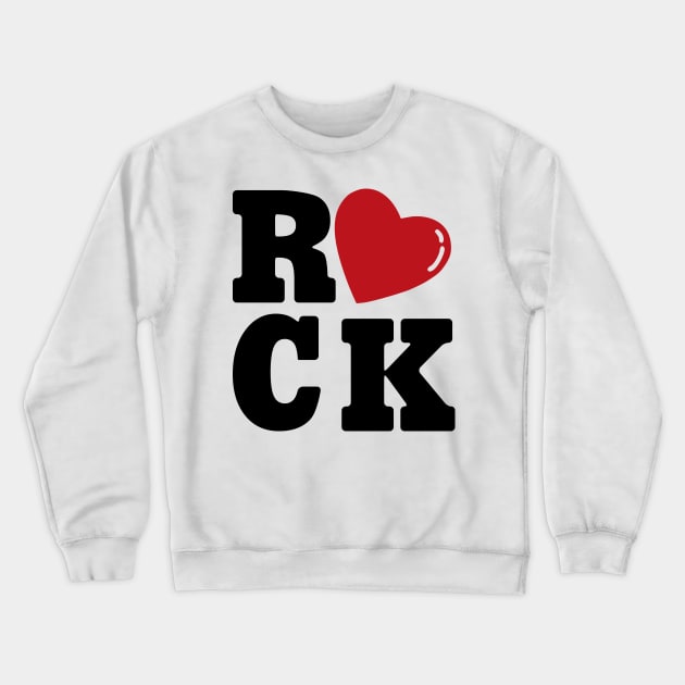 Rock Love Crewneck Sweatshirt by CheesyB